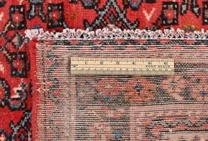 Vintage Red Floral Tribal 4X14 Hamedan Persian Runner Rug