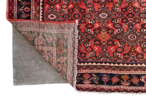 Vintage Red Floral Tribal 4X14 Hamedan Persian Runner Rug