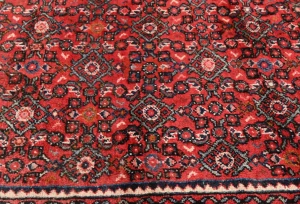 Vintage Red Floral Tribal 4X14 Hamedan Persian Runner Rug