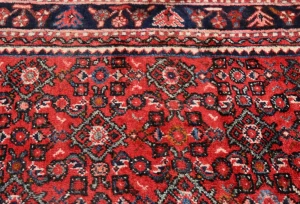 Vintage Red Floral Tribal 4X14 Hamedan Persian Runner Rug