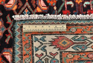 Vintage Purple-navy Tribal 4X11 Hamedan Persian Runner Rug