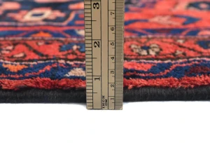 Vintage Red Floral Tribal 3'6X10'2 Hamedan Persian Runner Rug