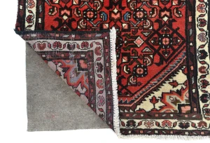 Vintage Red Floral Tribal 2'4X13'5 Hamedan Persian Runner Rug