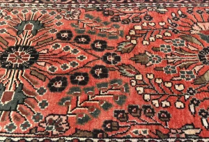 Vintage Red Tribal 2'7X14'5 Hamedan Persian Runner Rug
