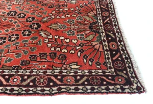 Vintage Red Tribal 2'7X14'5 Hamedan Persian Runner Rug