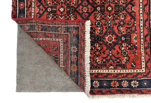 Vintage Red Floral Tribal 3X13 Hamedan Persian Runner Rug