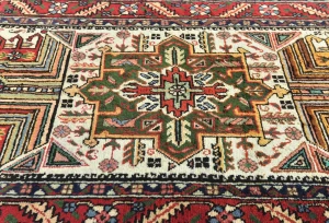 Vintage Cream Traditional 3X12 Tabriz Persian Runner Rug