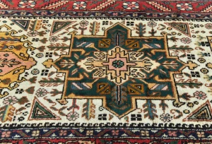 Vintage Cream Traditional 3X12 Tabriz Persian Runner Rug