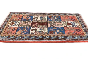 Vintage Multicolored Tribal 3X5 Bakhtiari Persian Rug