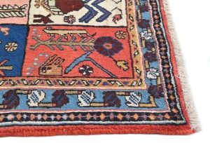 Vintage Multicolored Tribal 3X5 Bakhtiari Persian Rug