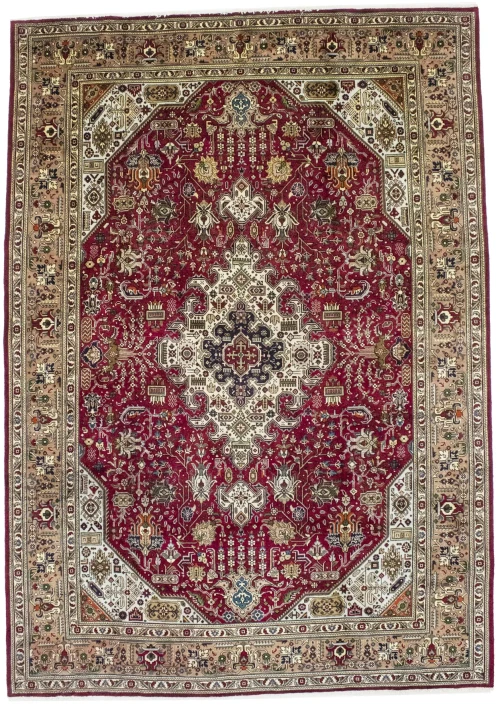 Vintage Red Traditional 8'0X11'5 Tabriz Persian Rug
