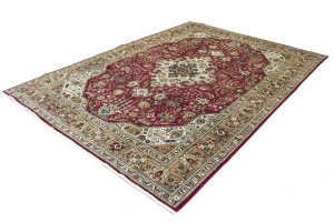 Vintage Red Traditional 8'0X11'5 Tabriz Persian Rug