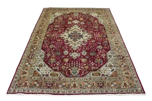 Vintage Red Traditional 8'0X11'5 Tabriz Persian Rug