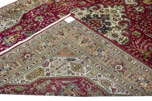 Vintage Red Traditional 8'0X11'5 Tabriz Persian Rug