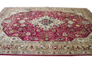 Vintage Red Traditional 8'0X11'5 Tabriz Persian Rug