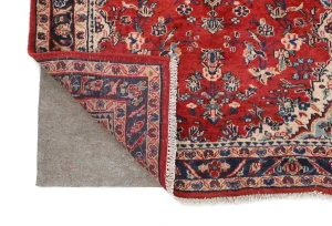 Vintage Red Floral Tribal 3'7X5'6 Hamedan Persian Rug