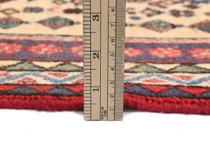 Vintage Beige Tribal Geometric 2X5 Abadeh Persian Oriental Rug