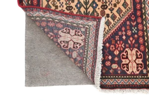 Vintage Beige Tribal Geometric 2X5 Abadeh Persian Oriental Rug