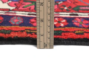 Vintage Red Geometric 2'3X7'3 Karajeh Persian Runner Rug