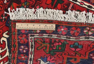 Vintage Red Geometric 2'3X7'3 Karajeh Persian Runner Rug