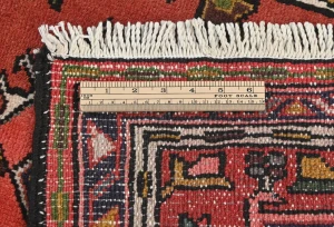 Vintage Bittersweet Red Geometric 2'3X6'4 Karajeh Persian Runner Rug