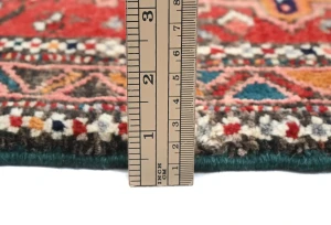 Vintage Red Tribal 2X10 Karajeh Persian Runner Rug