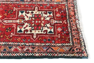 Vintage Red Tribal 2X10 Karajeh Persian Runner Rug