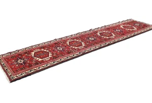 Vintage Red Tribal 2'4X10 Karajeh Persian Runner Rug