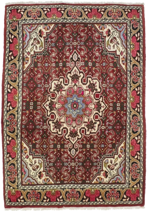 Maroon Red Vintage Floral 3X5 Traditional Bidjar Persian Rug