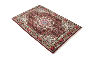 Maroon Red Vintage Floral 3X5 Traditional Bidjar Persian Rug