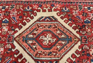 Vintage Red Tribal 3X10 Karajeh Persian Runner Rug