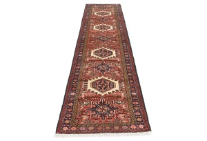 Vintage Red Tribal 2X9 Karajeh Persian Runner Rug