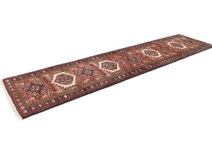 Vintage Red Tribal 2X9 Karajeh Persian Runner Rug