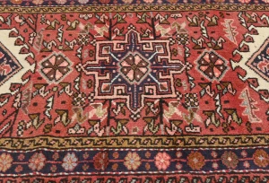 Vintage Red Tribal 2X9 Karajeh Persian Runner Rug