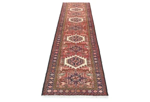 Vintage Red Tribal 2X9 Karajeh Persian Runner Rug