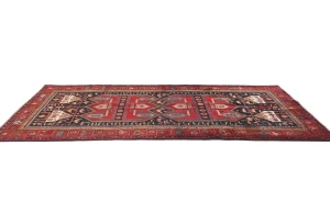 Vintage Dark Plum Tribal 5X11 Nahavand Persian Runner Rug