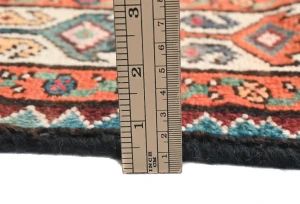 Vintage Plum Floral Tribal 4X11 Hamedan Persian Runner Rug
