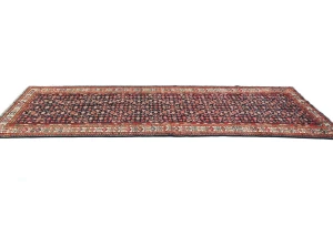 Vintage Plum Floral Tribal 4X11 Hamedan Persian Runner Rug