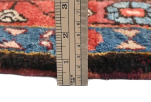 Vintage Red  Geometric Tribal 4X11 Heriz Persian Runner Rug