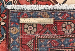 Vintage Red  Geometric Tribal 4X11 Heriz Persian Runner Rug