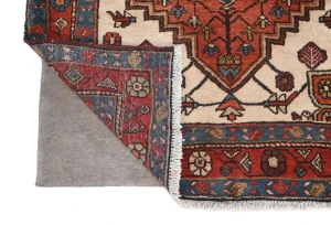 Vintage Red  Geometric Tribal 4X11 Heriz Persian Runner Rug