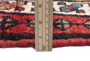 Vintage Plum Geometric Tribal 4X13 Hamedan Persian Runner Rug