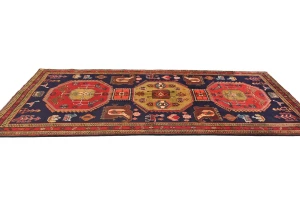 Vintage Purple Tribal 5X10 Meshkin Persian Runner Rug