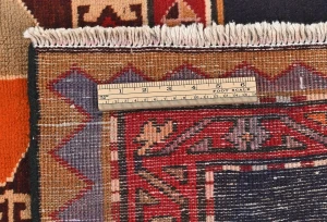 Vintage Plum Tribal 4X10 Meshkin Persian Runner Rug