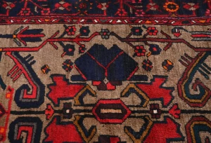Vintage Khaki Tribal 3'7X9'5 Balouch Persian Runner Rug