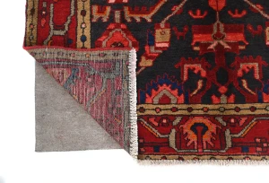 Vintage Purple Floral Tribal  4'6X7'3 Hamedan Persian Rug