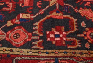 Vintage Purple Floral Tribal  4'6X7'3 Hamedan Persian Rug