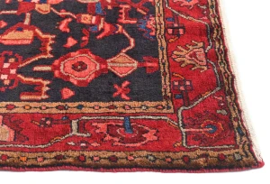Vintage Purple Floral Tribal  4'6X7'3 Hamedan Persian Rug