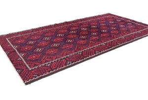 Vintage Red Tribal 5X10 Balouch Persian Runner Rug