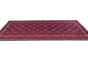 Vintage Red Tribal 5X10 Balouch Persian Runner Rug